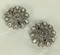 Mimi de Nardo, fermagli per orecchie con bottoni di cristallo grandi