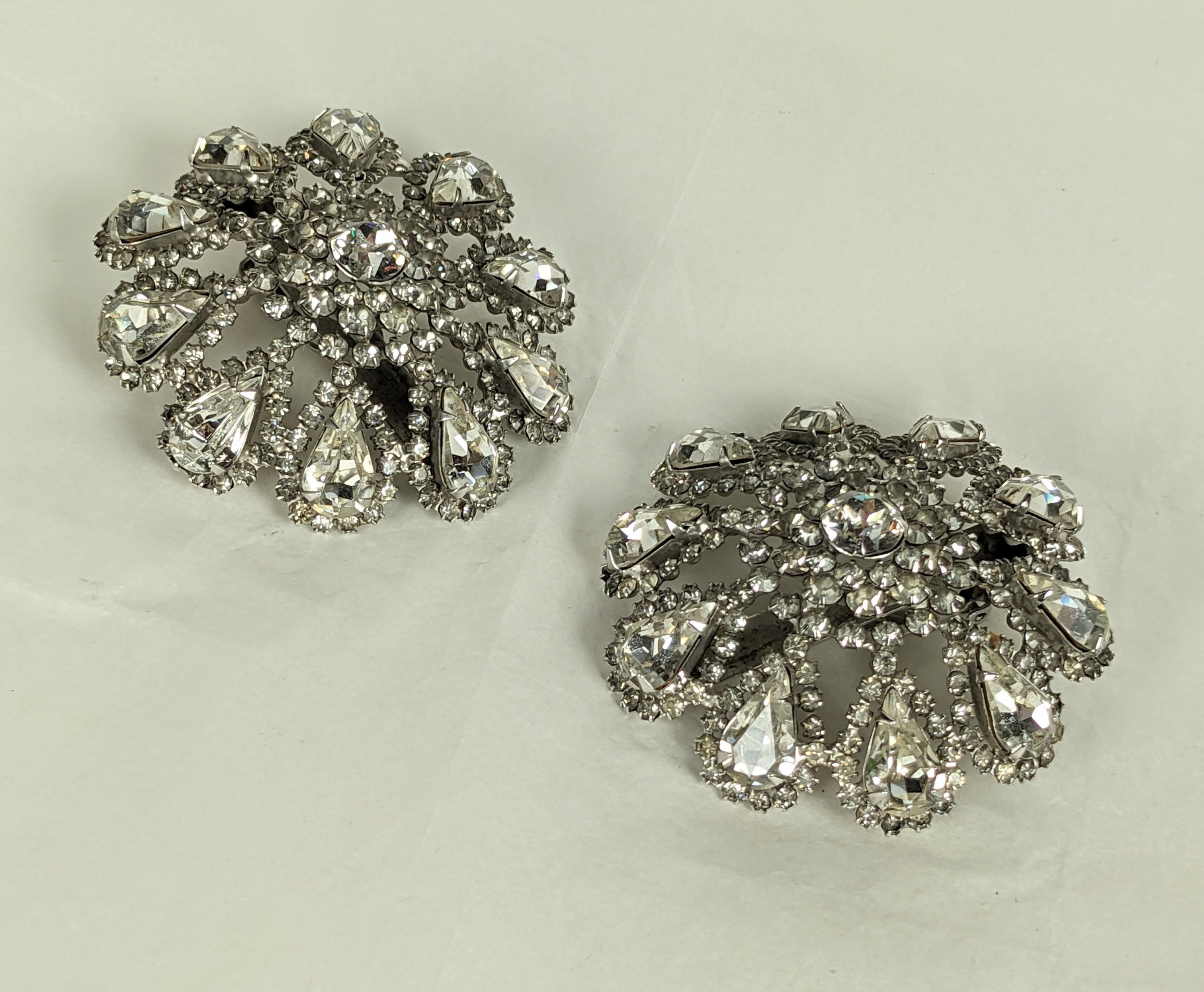 Artisan Mimi de Nardo - Grandes boucles d'oreilles en cristal en vente