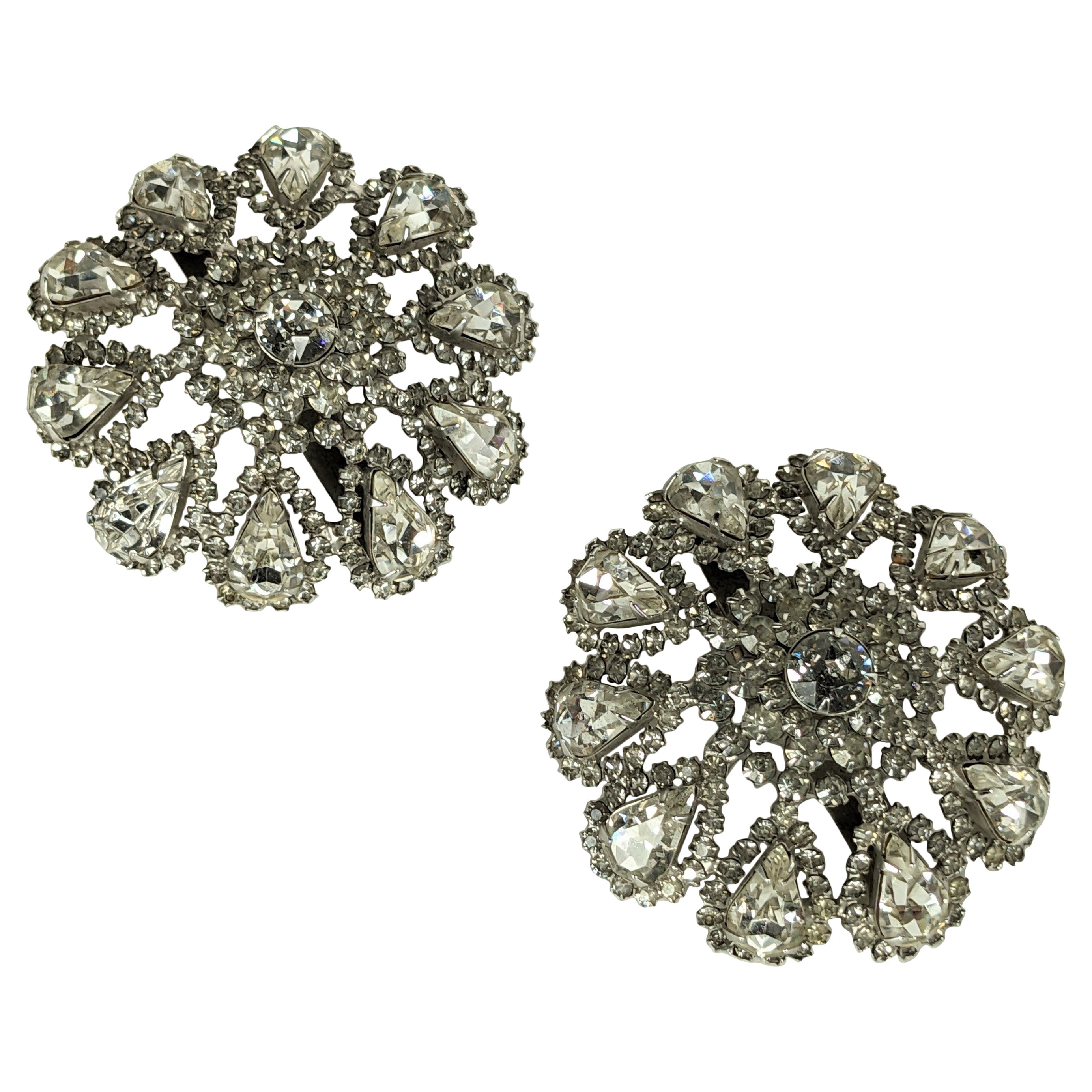 Mimi de Nardo - Grandes boucles d
oreilles en cristal en vente