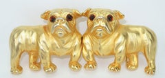 MIMI DI N Bulldog Gold Plated Dog Buckles, 1995
