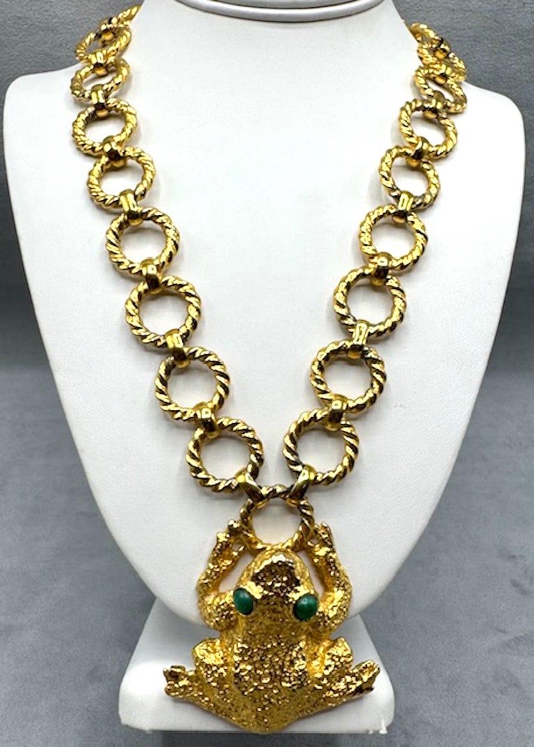 Inilbran Collana Di Cristallo Boho Con Rana, Collana Vintage Con Rana Rampicante, Collana D'oro Con Ciondolo A Forma Di Rana, Collana A Catena Con Rana 3d, Gioielli Per Donne E Ragazze