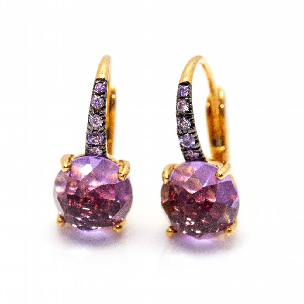 MIMI Earrings in Gold, Sapphires and Amethyst For Sale 5