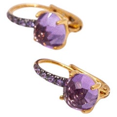 MIMI Ohrringe aus Gold, Saphiren und Amethyst