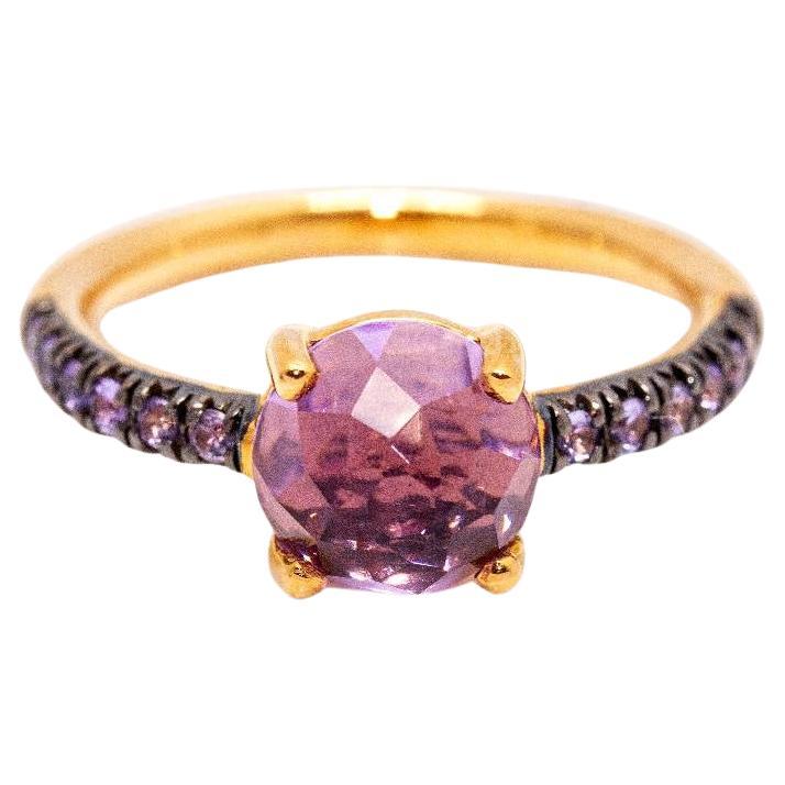 MIMI Gold, Sapphires and Amethyst ring.