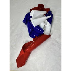 Scultura acrilica formata in modo astratto 'Nastro della democrazia #4'