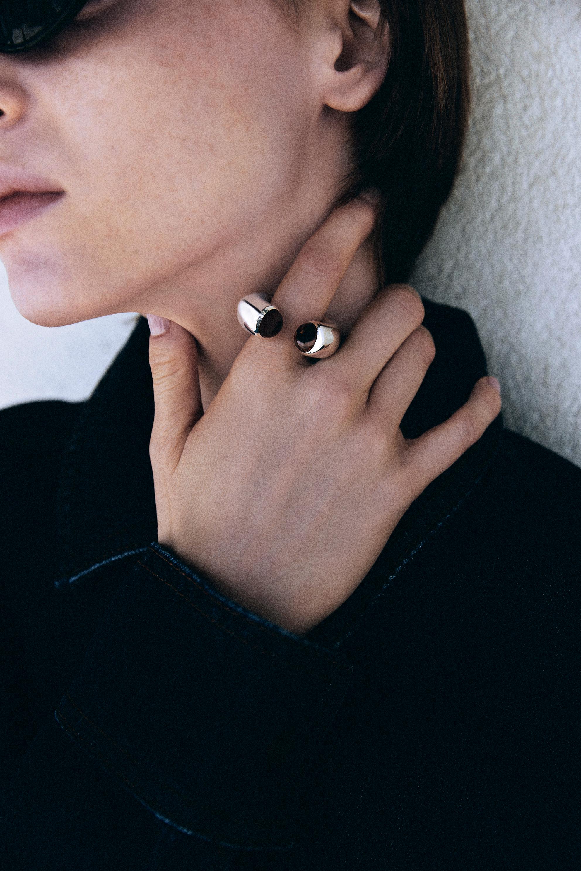 For Sale:  MIMI in Sterling Silver with Onyx 4