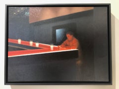 On The Town: After Hours  / restaurant bar scene oil on canvas