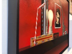 OUTLAWS / oil on canvas, red still life, political, recycle, think