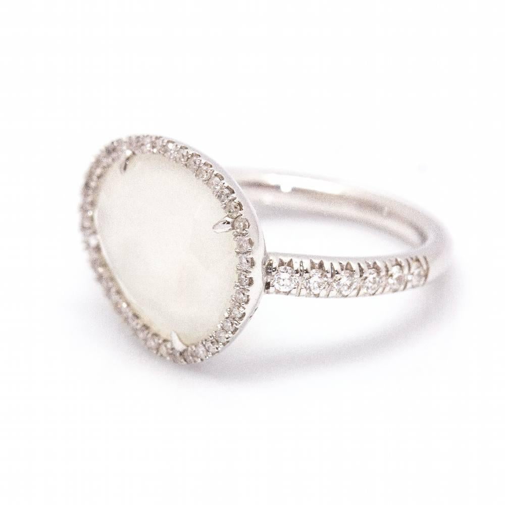 MIMI LUNA Ring in Gold and Diamonds In New Condition For Sale In Barcelona, CT