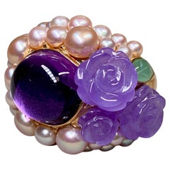 Pearl Cluster Rings