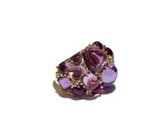 Mimi Milano Amethyst and White Sapphire 18 Karat Rose Gold Ring
