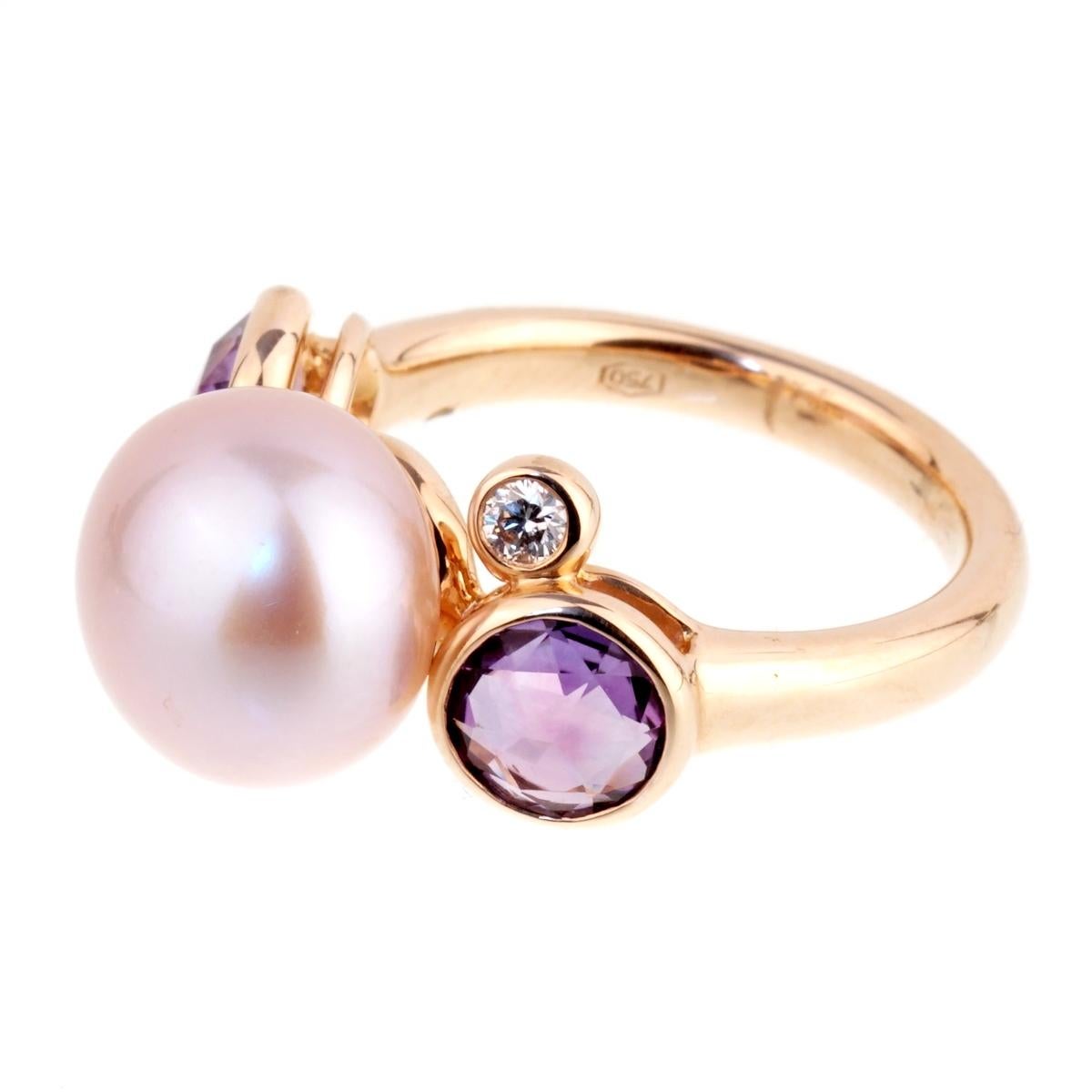 amethyst and pearl engagement ring