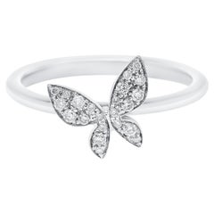 Mimi Milano Farfalla 18 Karat Weißgold Diamant-Ring Gr. 6