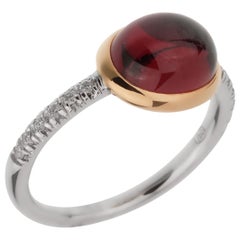 Mimi Milano Garnet Diamond White Gold Ring