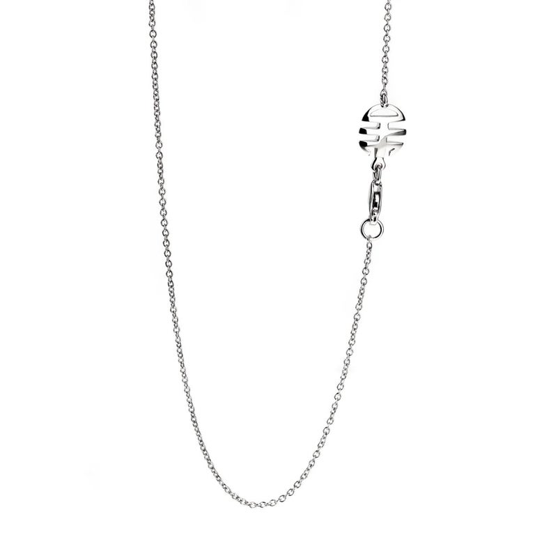 Mimi Milano Pearl White Gold Necklace For Sale at 1stDibs