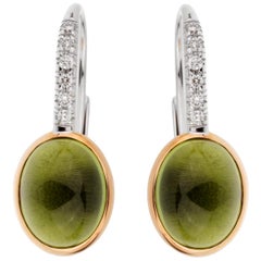 Mimi Milano Peridot-Diamant-Ohrringe aus Weißgold