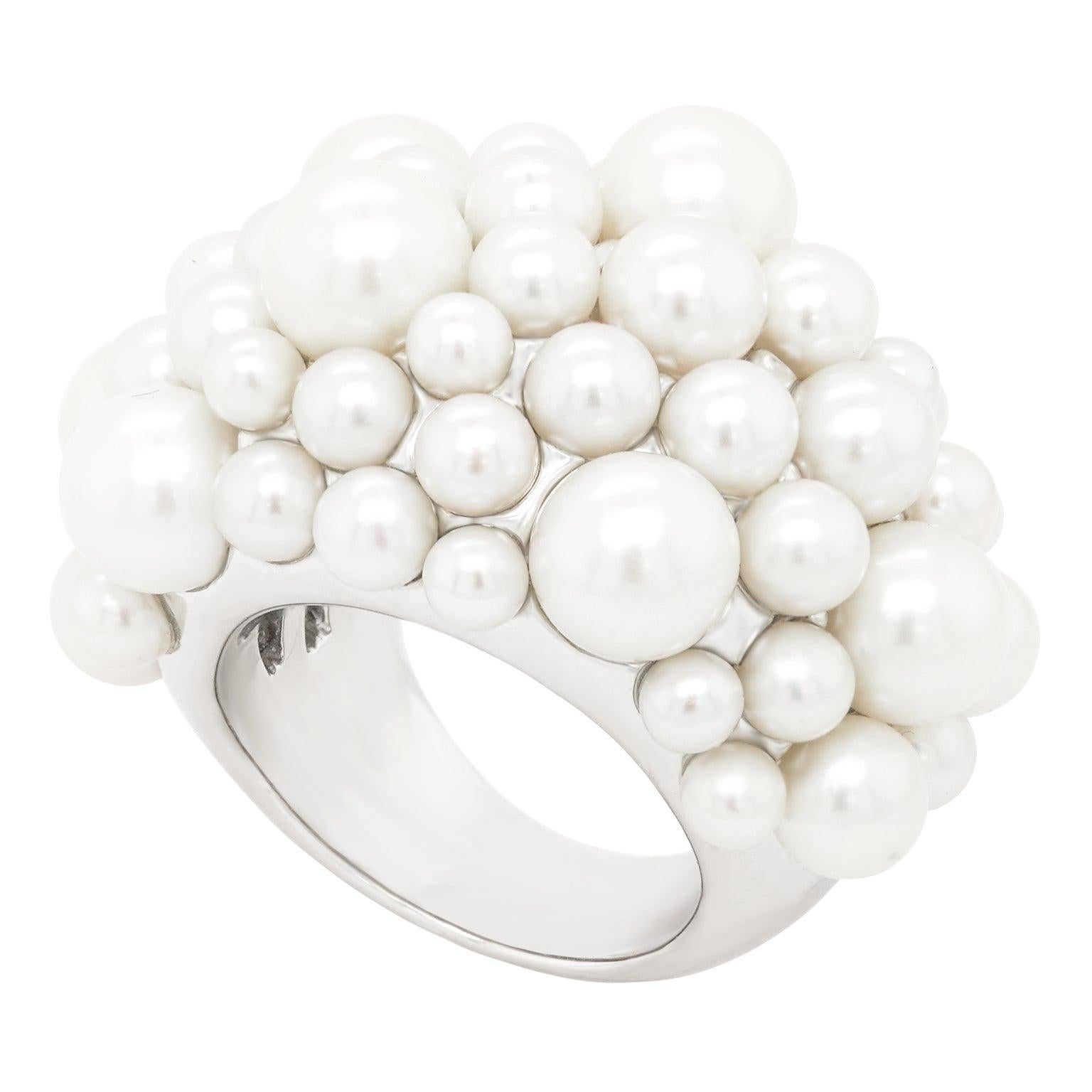 Mimi Milano Spectacular Pearl Ring 18k, c2000s
