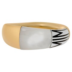 Mimi Milano Tam Tam 18K Gelb & Weiß Gold, MoP Ring sz 6,5