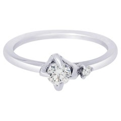 Bague Vega en or blanc 18 carats avec diamants Mimi Milano, taille 7