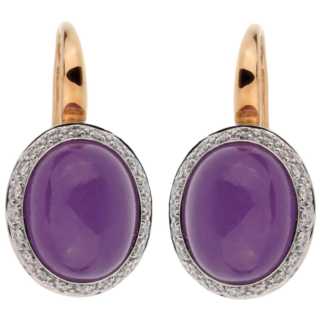 Mimi Milano Violet Jade Diamond Earring