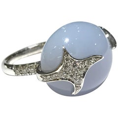 Mimi Moonstone and Diamond Ring