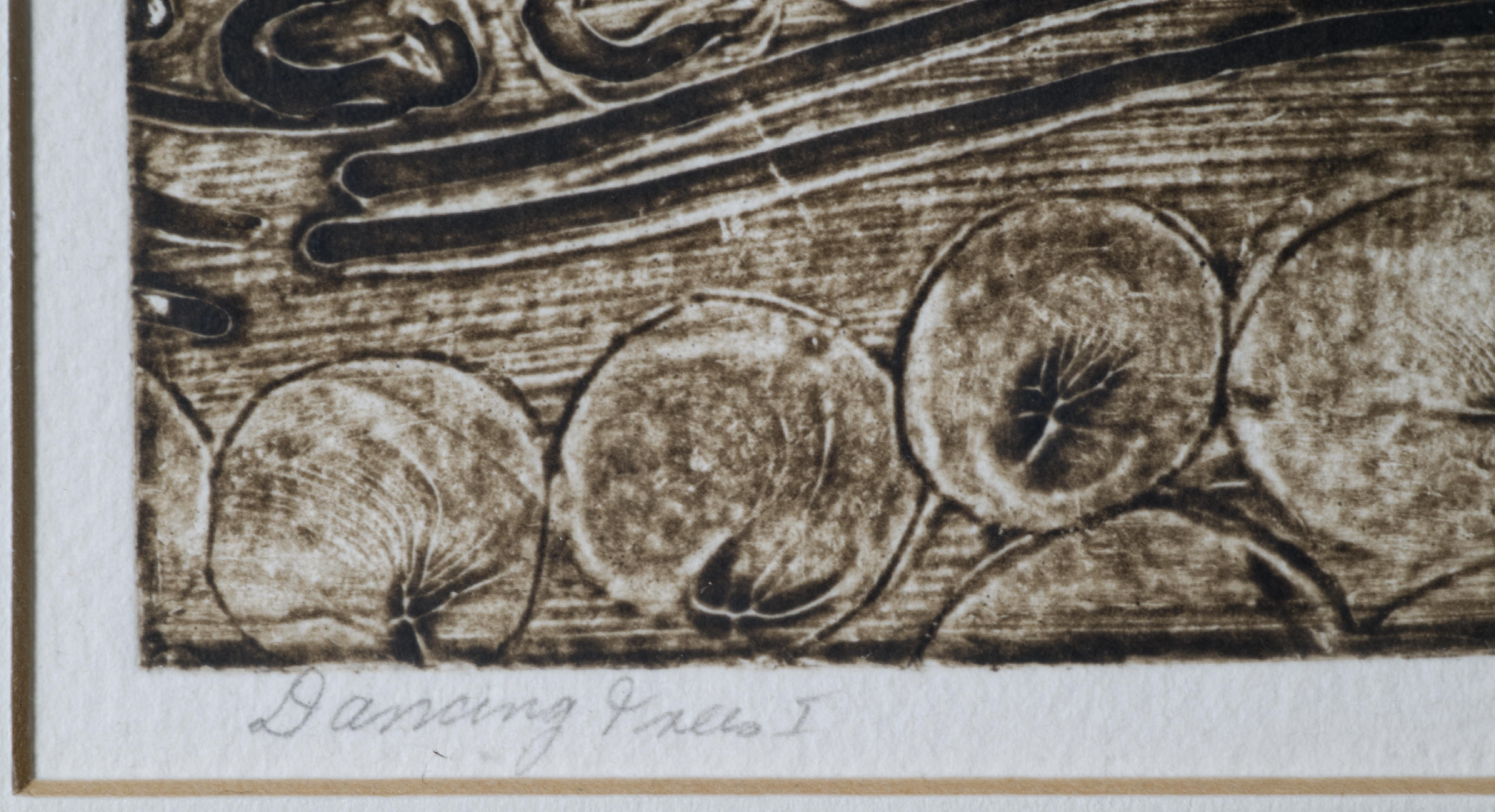 Mimi Schiller „Dancing Trees I“, gerahmter lithografischer Druck, 1992 im Zustand „Gut“ im Angebot in Clifton Springs, NY