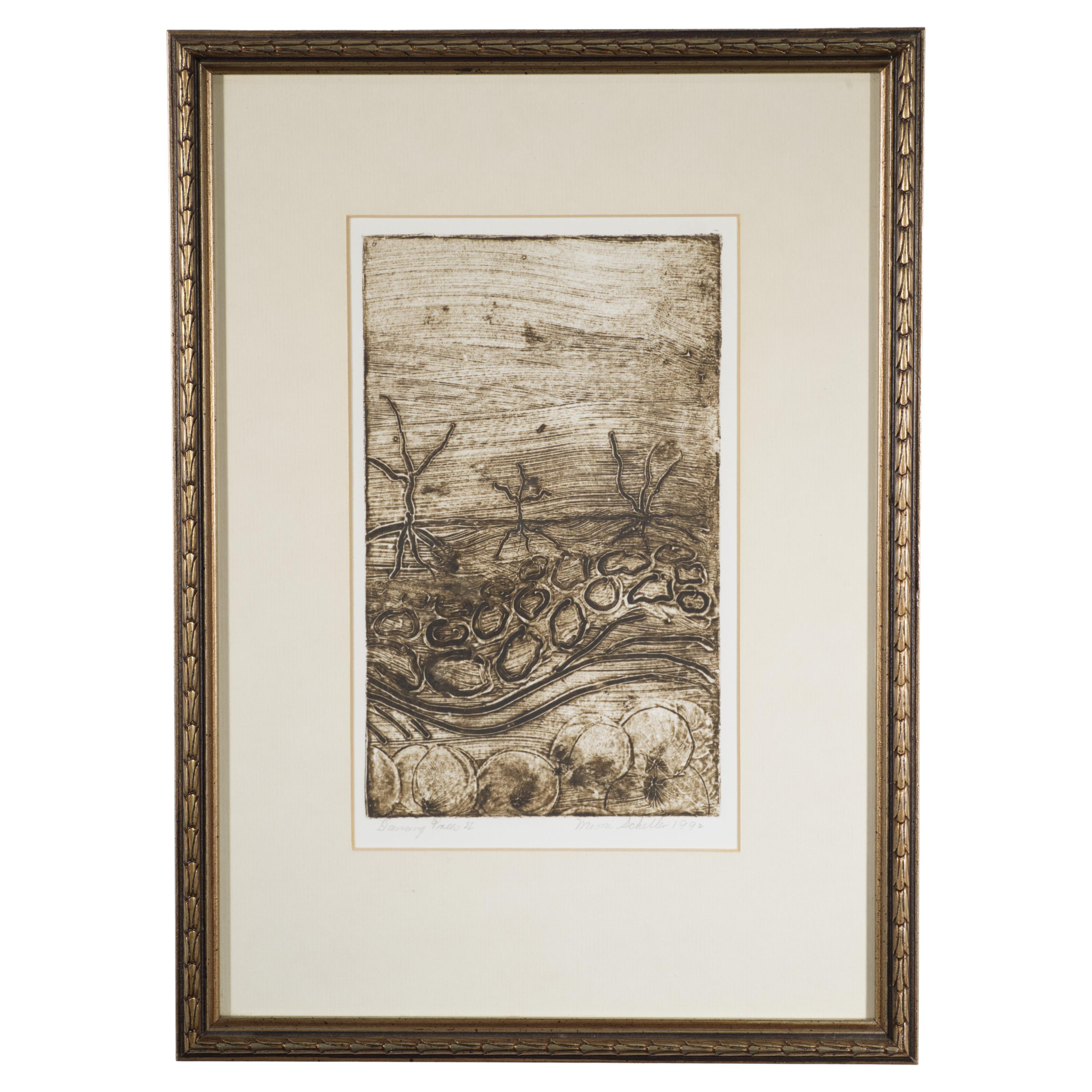 Mimi Schiller "Dancing Trees II", Framed Lithographic Print, 1992 For Sale
