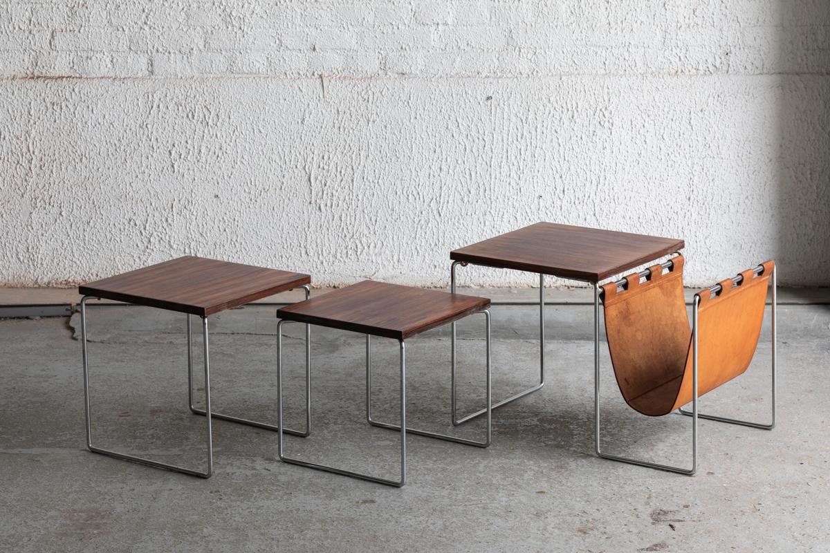 Veneer Mimi set / Nesting tables by Brabantia, Dutch design, 1960's