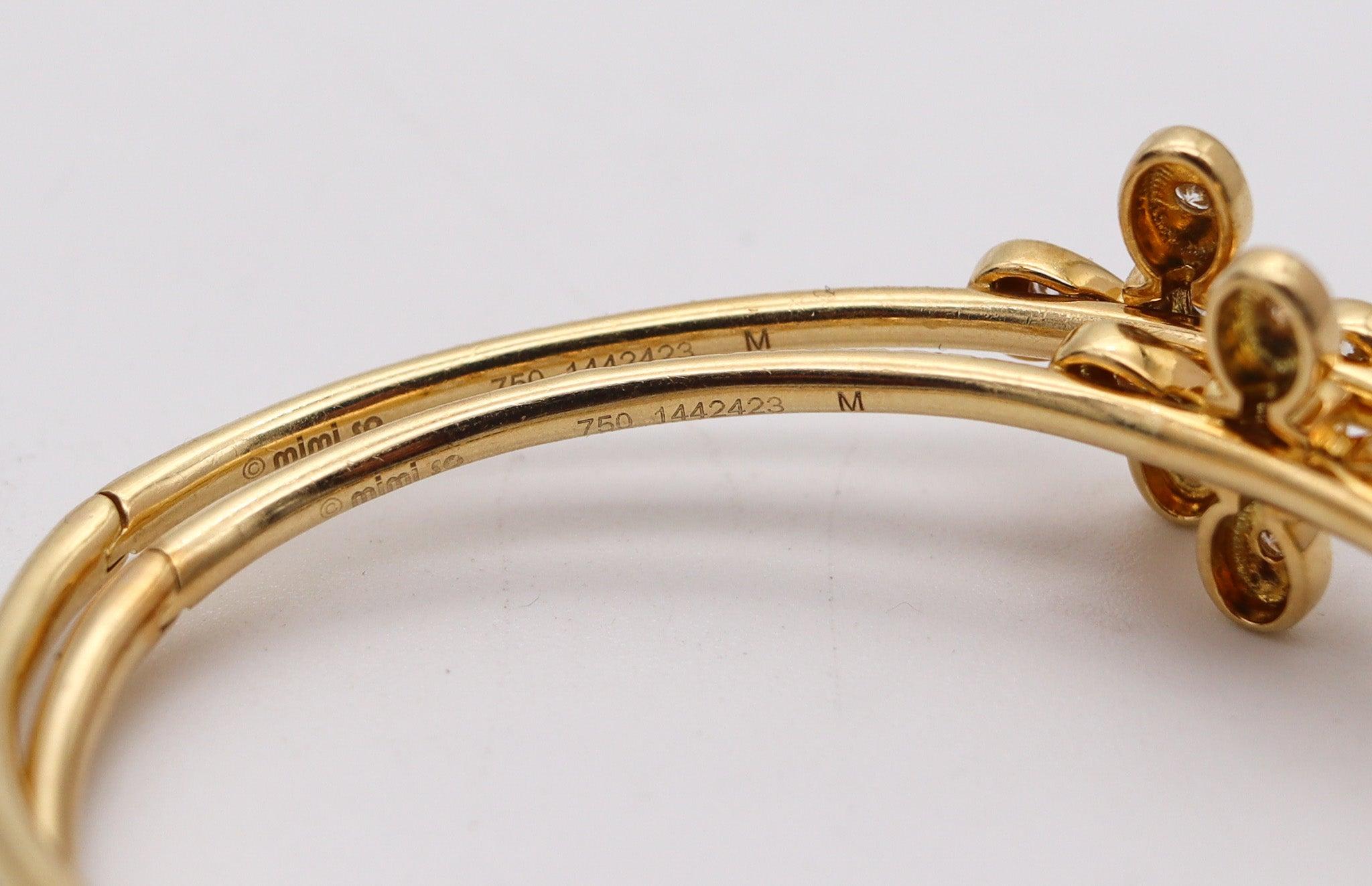 MiMi SO Contemporary Hoops Ohrringe in 18Kt Gelbgold mit VS Diamanten Damen im Angebot