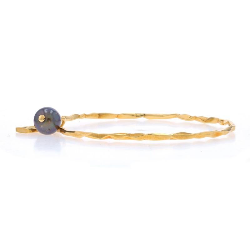 Mimi So Cultured Bracelet bracelet jonc en or jaune 18 carats avec perles de Tahiti de 7 1/2