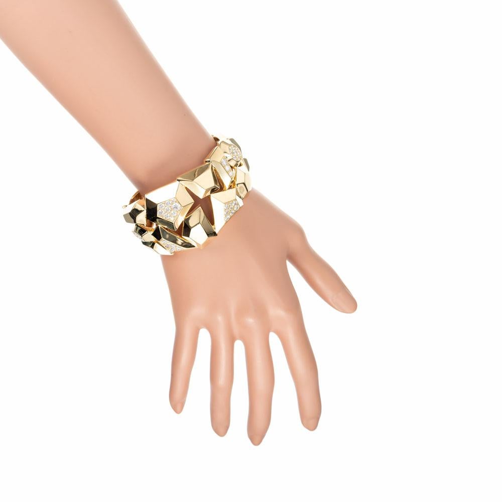 Mimi So Jackson 4.37 Carat Diamond Whimsical Gold Bangle Bracelet 3
