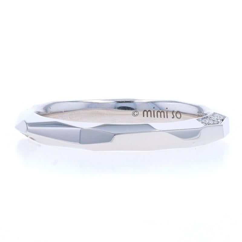 Round Cut Mimi So Jackson Switch Diamond Band - White Gold 18k Round Geometric Ring For Sale