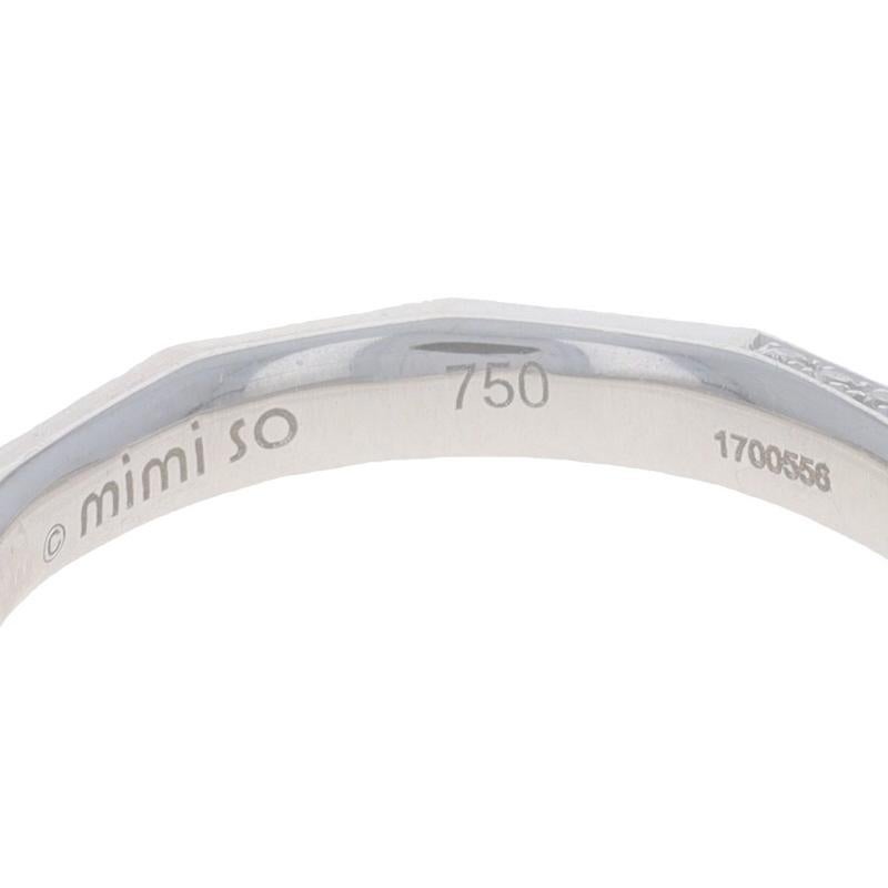 Mimi So Jackson Switch Diamond Band - White Gold 18k Round Geometric Ring For Sale 1
