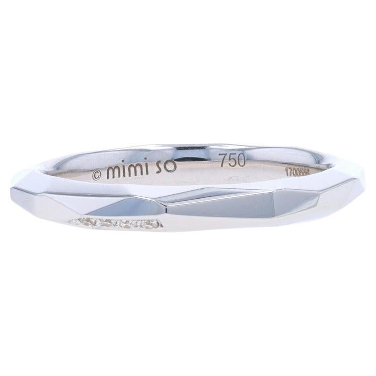 Mimi So Jackson Switch Diamond Band - White Gold 18k Round Geometric Ring