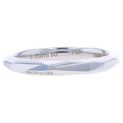 Mimi So Jackson Switch Diamantband - Weißgold 18k runder geometrischer Ring