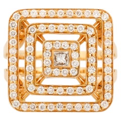 Mimi So Piece Pyramid Diamond Ring in 18k Yellow Gold Size 6.5