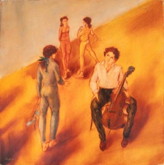 Nach den Musical-Proben - Ölgemälde von Mimmo Andriuoli -1990s
