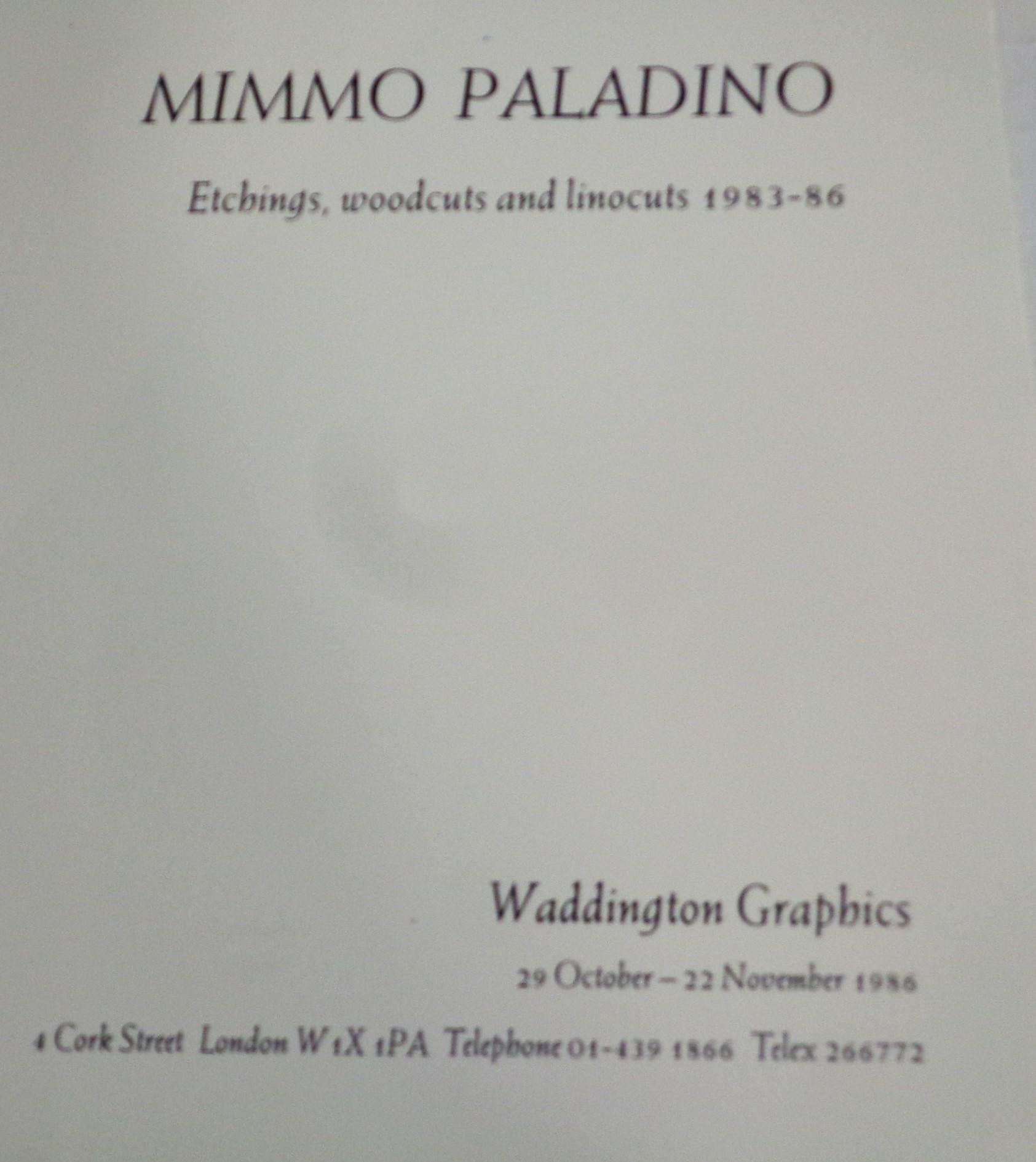 Anglais Gravures sur bois et linogravures de MIMMO PALADINO 1983 - 1986 - Catalogue d'exposition en vente
