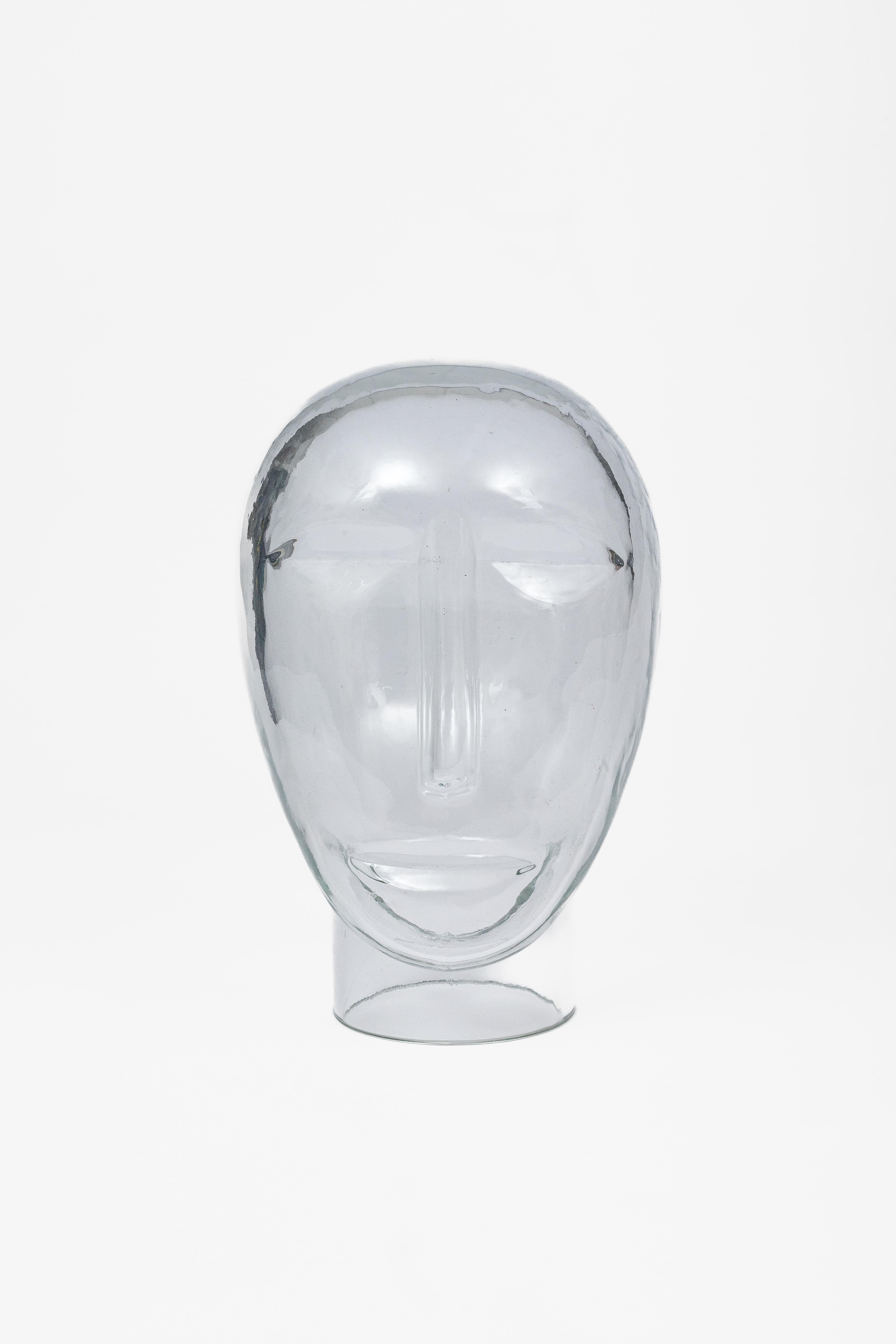 Mimmo Paladino: Glaskopfskulptur aus Murano-Glas, 1989 Meta Memphis im Angebot 5