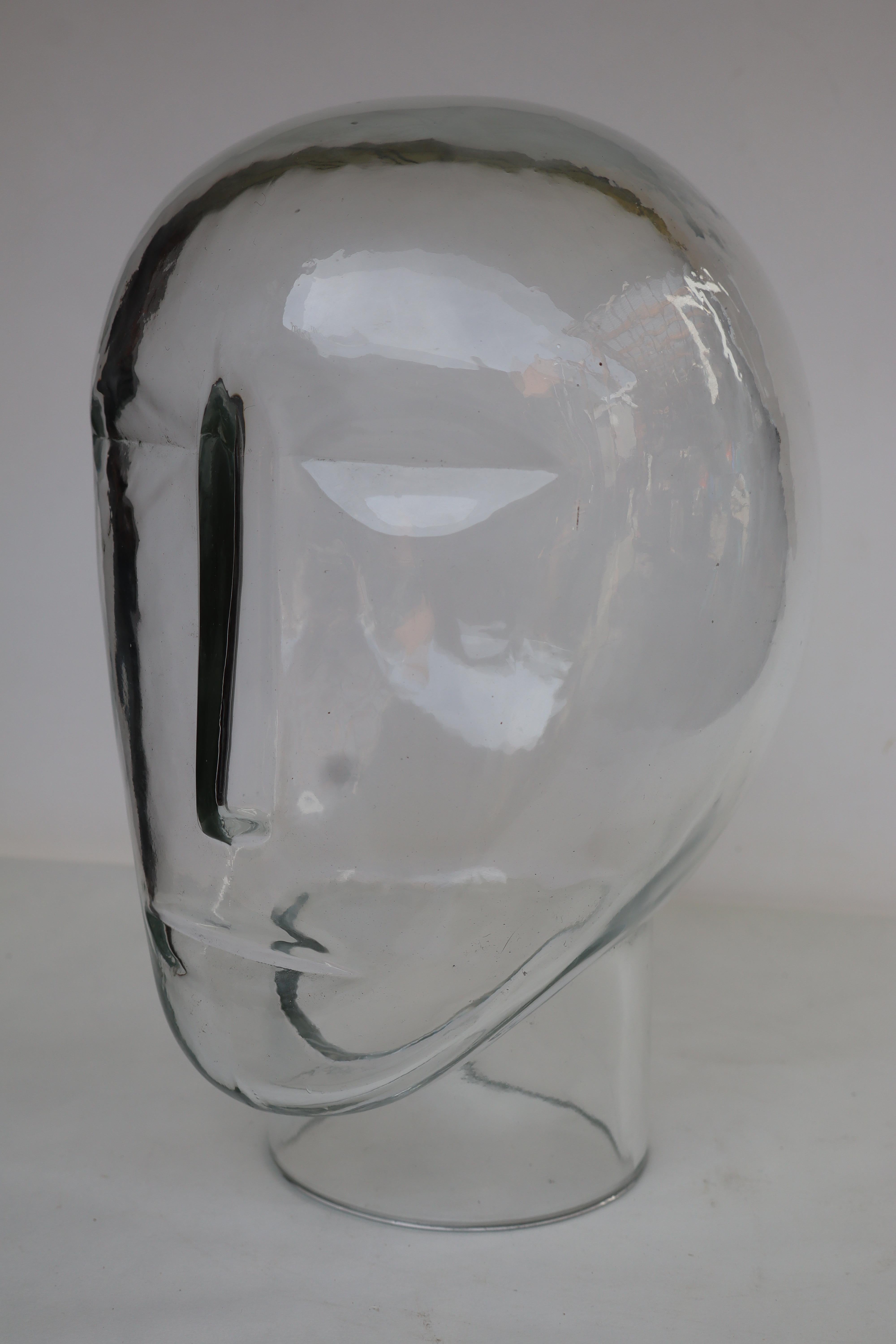 Moderno Mimmo Paladino: Testa di scultura in vetro di Murano, 1989 Meta in vendita