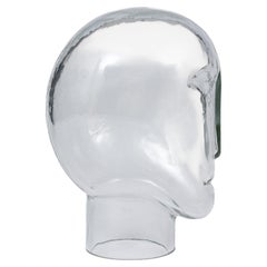 Mimmo Paladino: Glass head sculpture in Murano glass, 1989 Meta Memphis