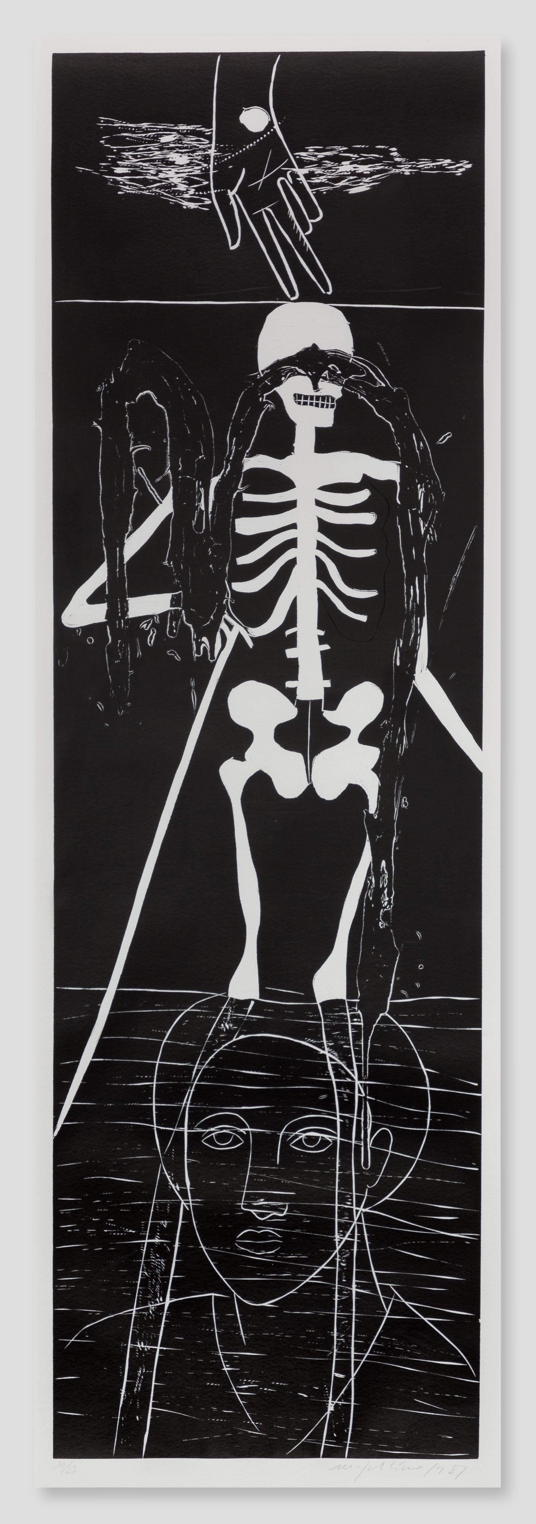 Atlantico VI (Skeleton) - Print by Mimmo Paladino