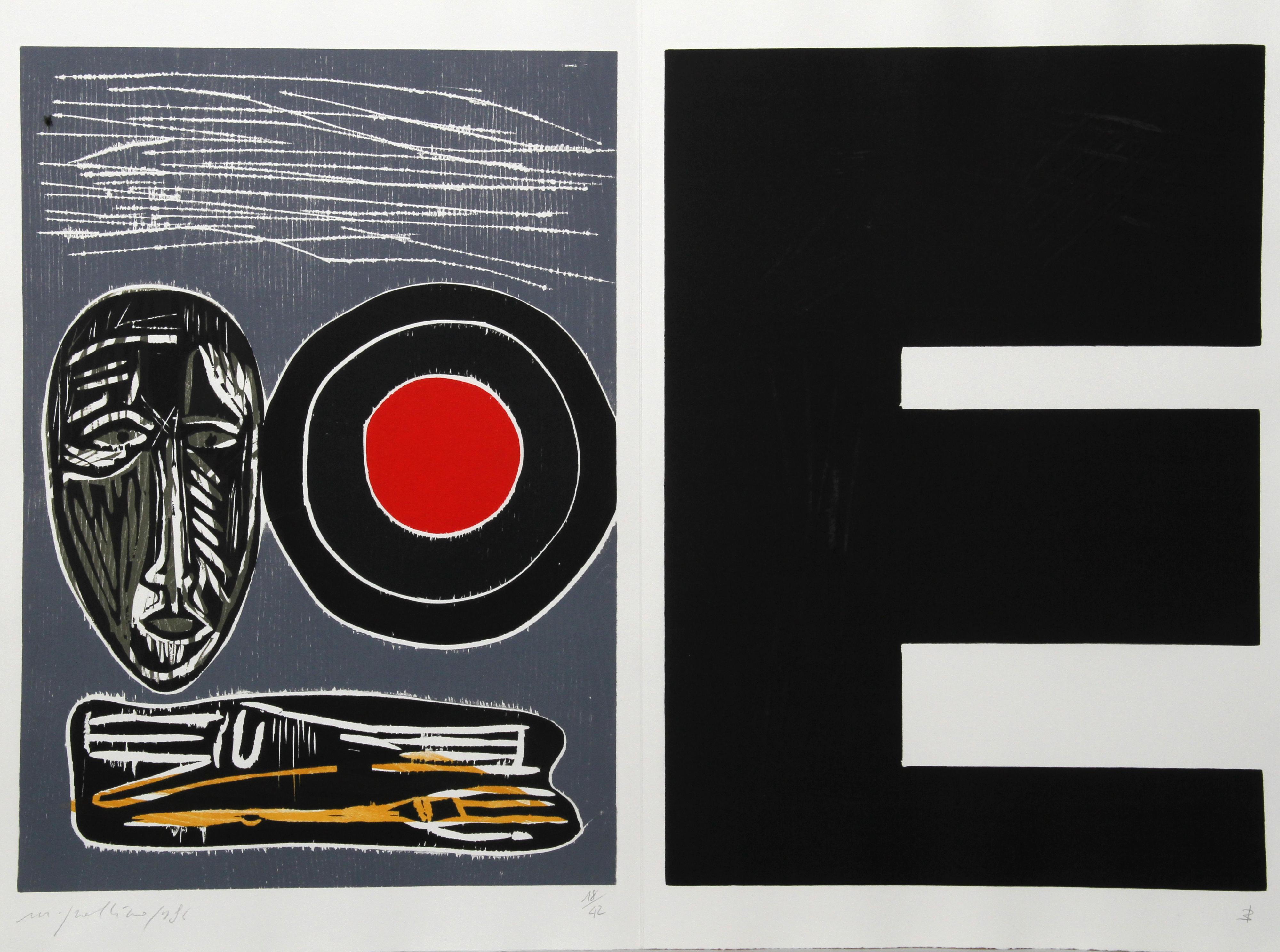 Lacrimose Portfolio of Woodcuts by Mimmo Paladino For Sale 10