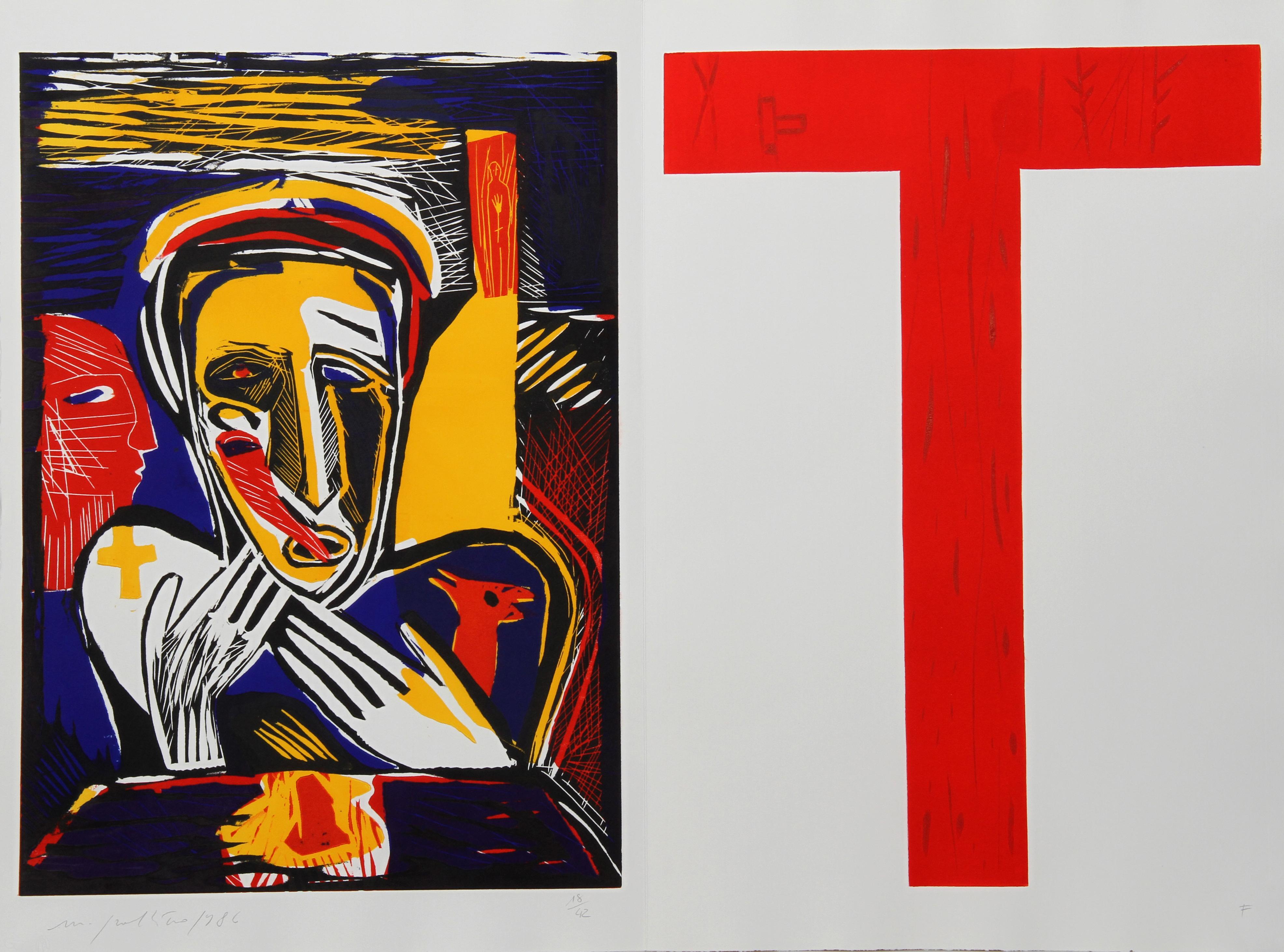 Lacrimose Portfolio of Woodcuts by Mimmo Paladino 13