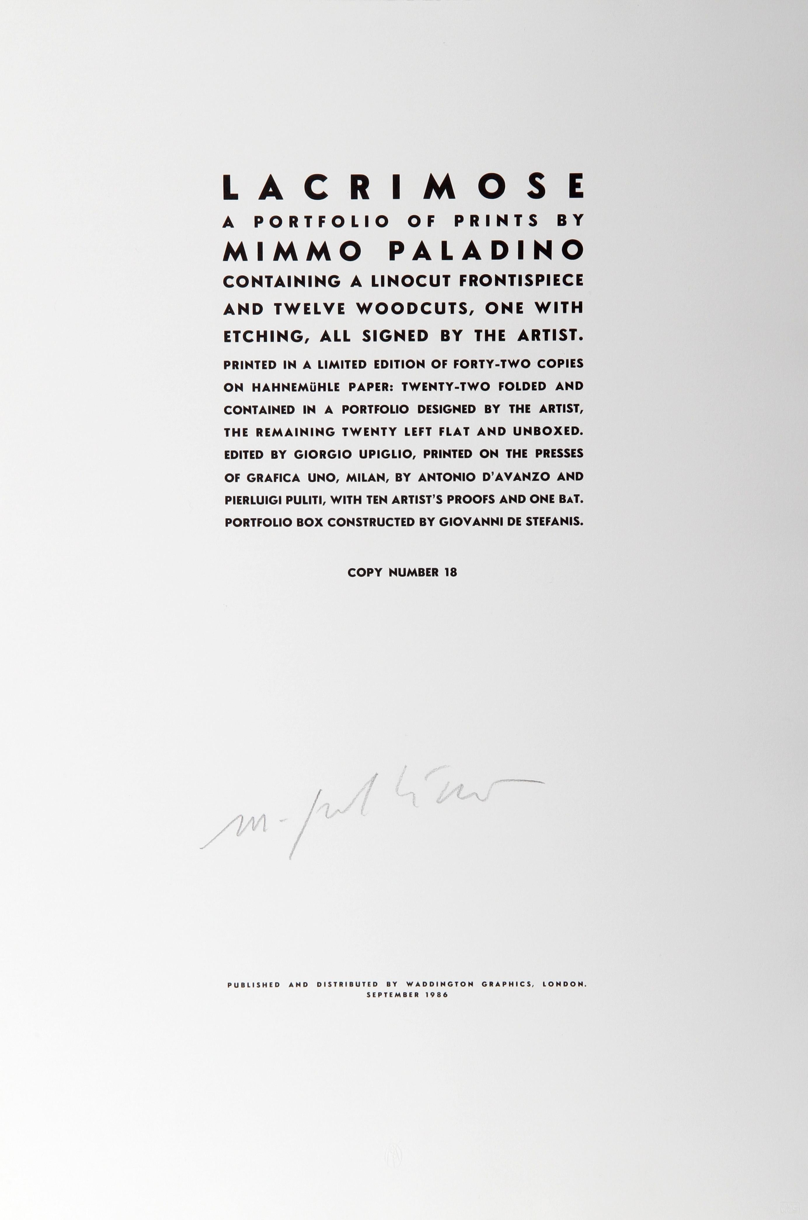 Lacrimose Portfolio of Woodcuts by Mimmo Paladino 14