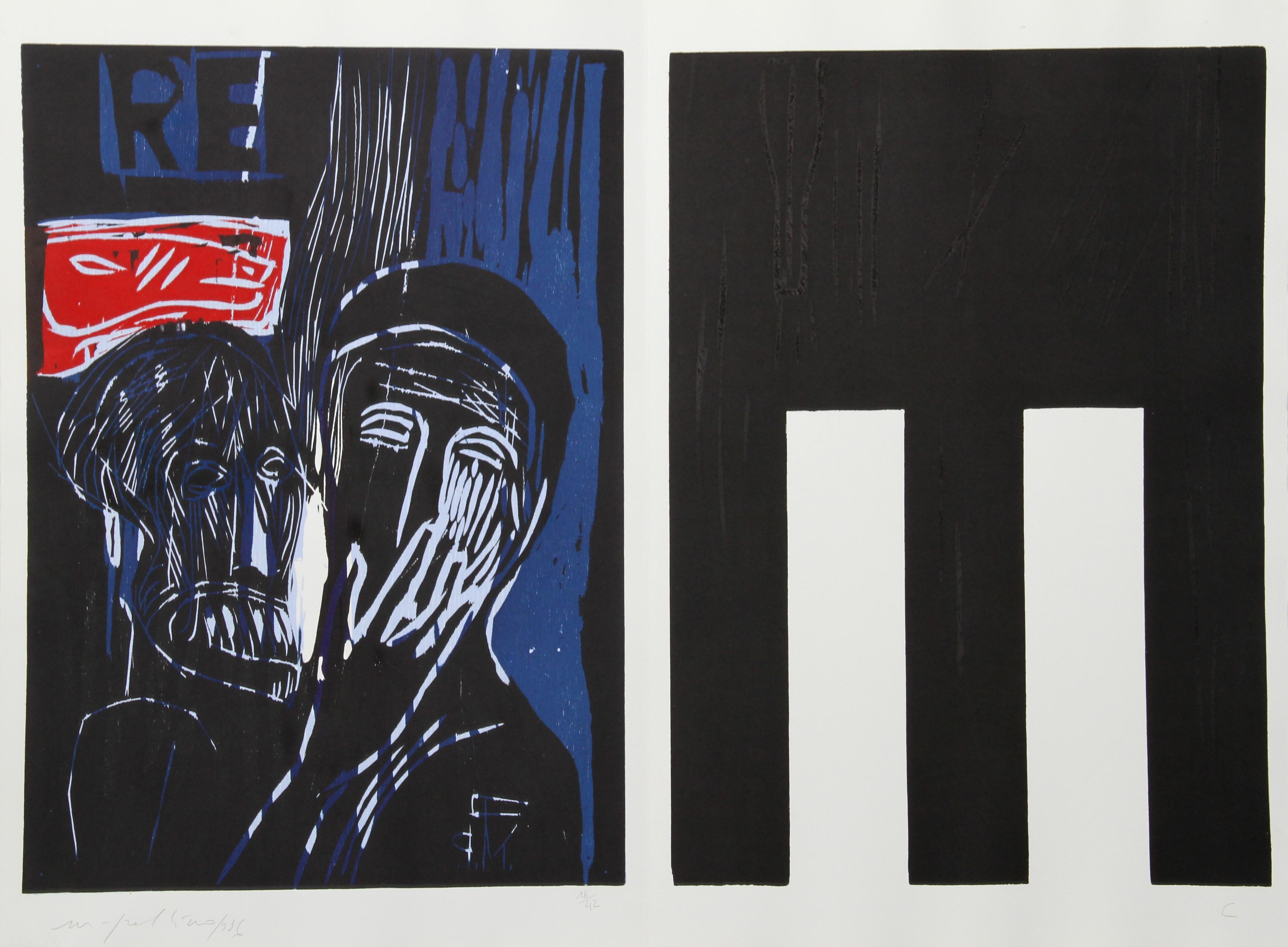 Lacrimose Portfolio of Woodcuts by Mimmo Paladino 4
