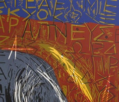 Large Abstract Screenprint by Mimmo Paladino