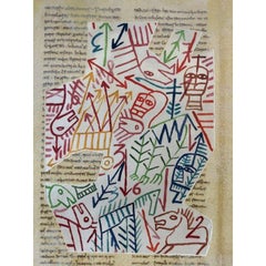 Mimmo Paladino - Rabanus Maurus - De Universo 2 - Mixed Media, 2003