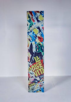 Mimmo Rotella ''Dolce Vita'' Open Bookcase Galvanized Sheet Metal