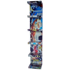 Mimmo Rotella ''Dolce Vita'' Open Bookcase Galvanized Sheet Metal